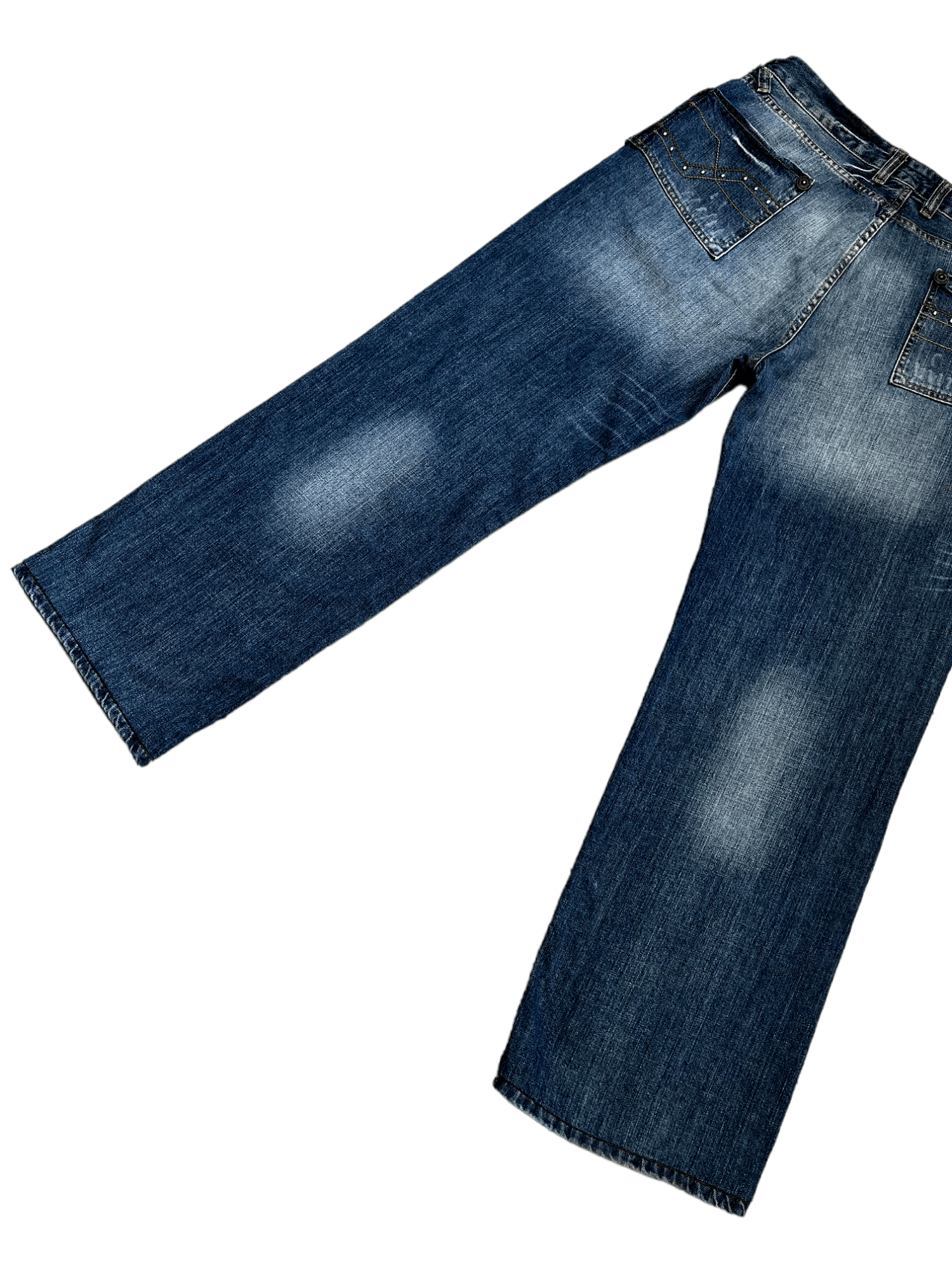 Dsquared2 💀 DSQUARED2 VINTAGE JEANS ITALY SKULL NAVY LUXURY Y2K DENIM Size US 38 / EU 54 - 13 Thumbnail