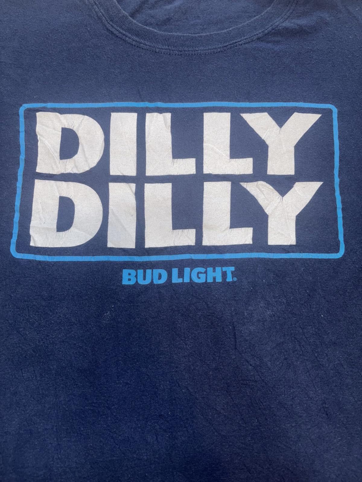 Designer Retro Bud Light Dilly Dilly T-Shirt - Fun Party Tee Size US 32 / EU 48 - 2 Thumbnail