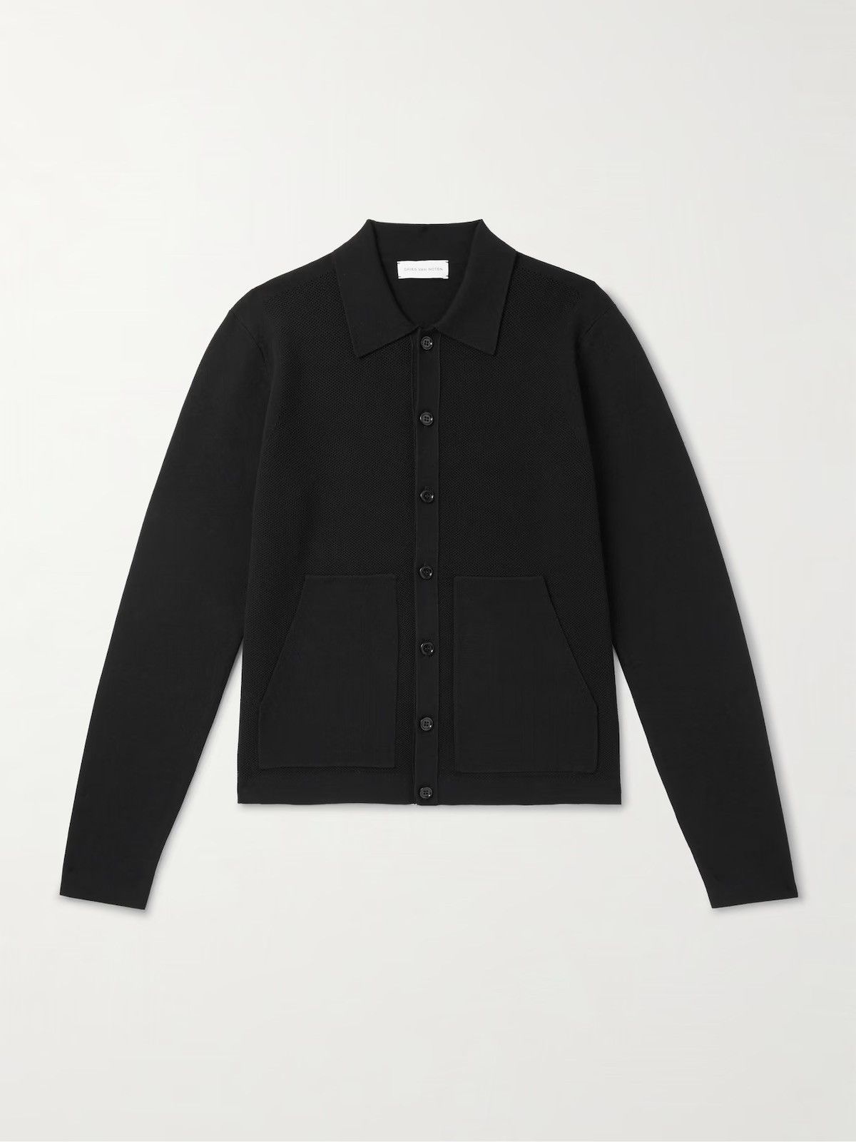 Dries Van Noten DRIES VAN NOTEN Black Spread Collar Cardigan – Sold Out Size US S / EU 44-46 / 1 - 1 Thumbnail
