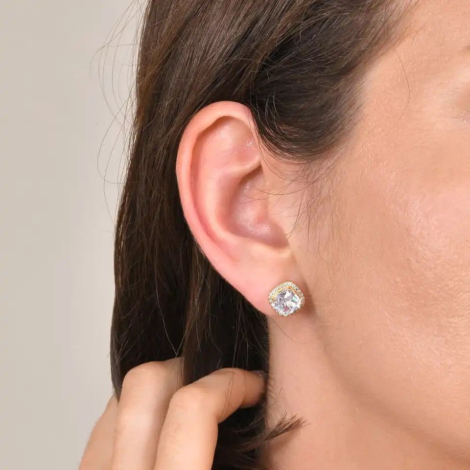 Other Bling CZ Stone Stud Earrings Size ONE SIZE - 3 Thumbnail