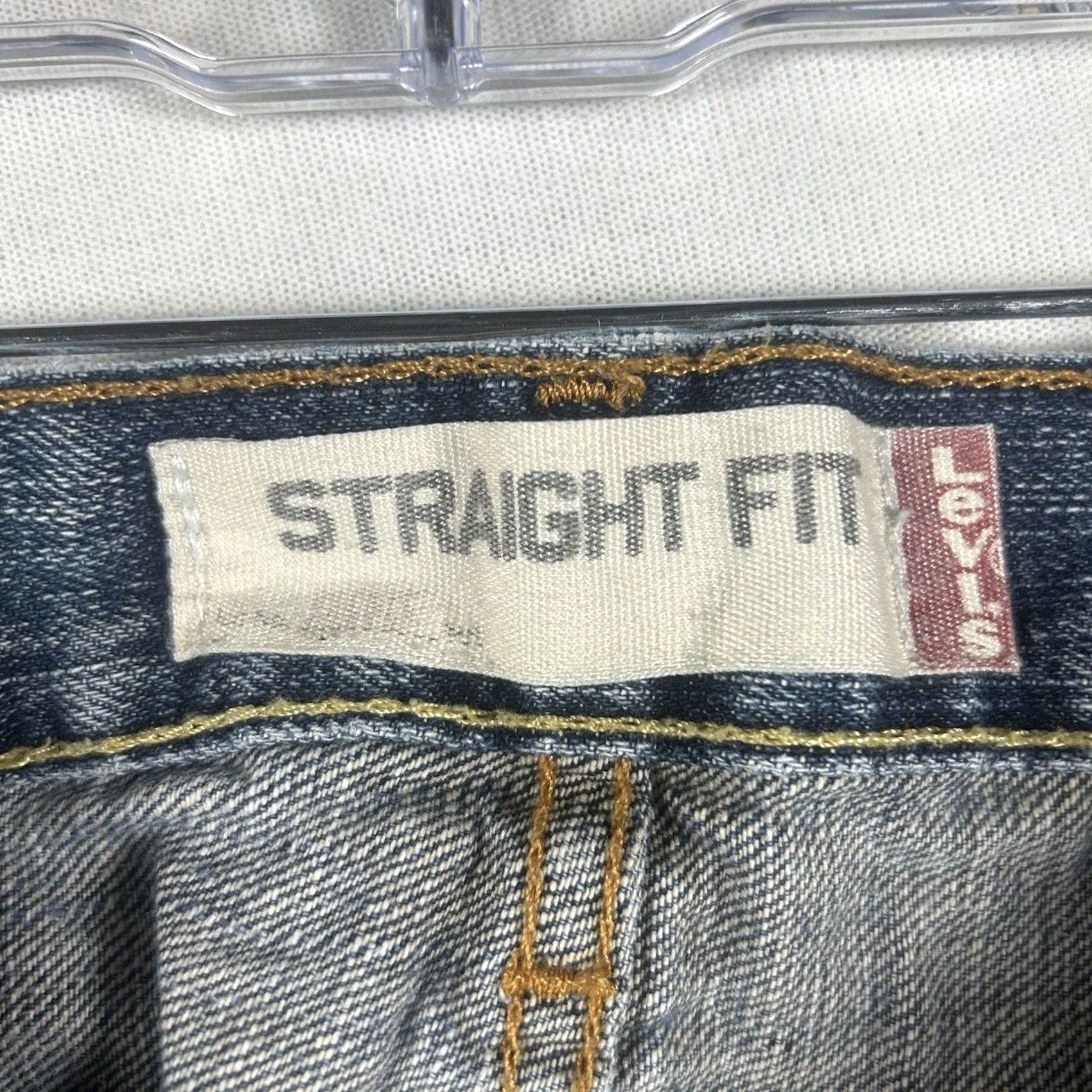 Levi's Levi's 505 Jeans Mens Size 34x30 Blue Denim Mid Rise Straight Fit Zip Pocket 5-Pocket Style Classic Regular Inseam 30 in Size US 34 / EU 50 - 4 Thumbnail