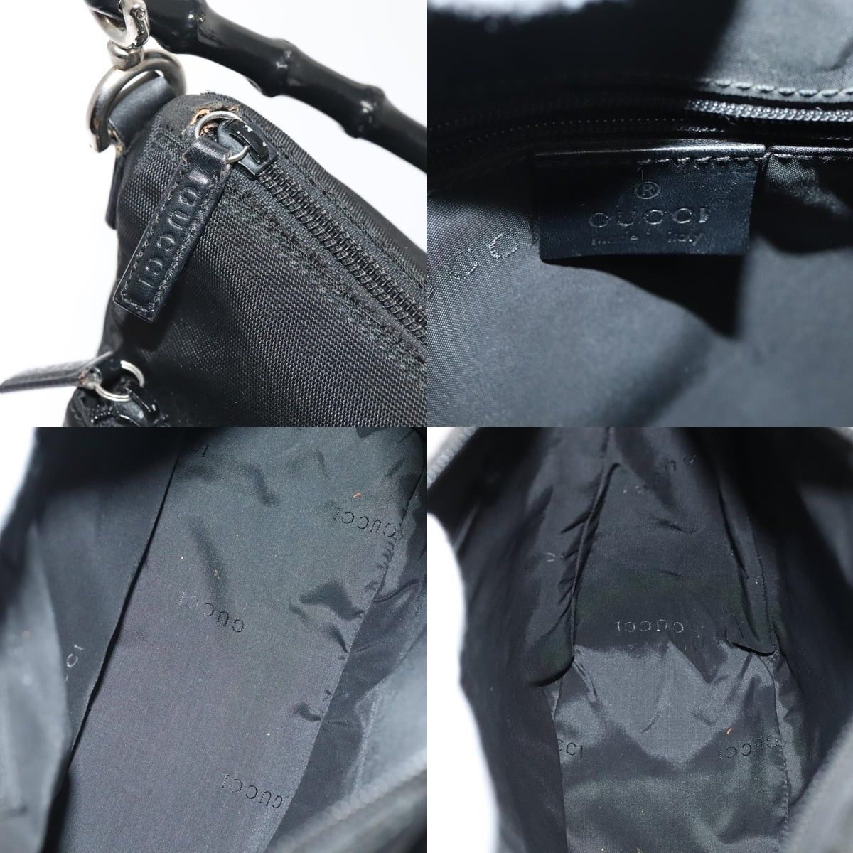 Gucci GUCCI Hand Bag Nylon Black Silver 000 000 Size ONE SIZE - 11 Thumbnail