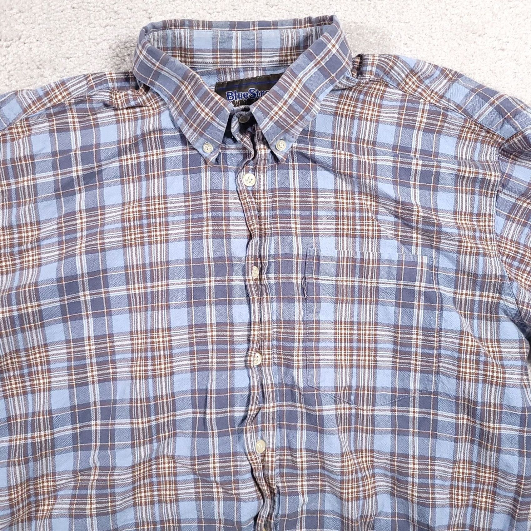 Vintage VINTAGE BlueStream Outdoors Plaid Long Sleeve Fishing Shirt Mens L Blue Button Up Size US L / EU 52-54 / 3 - 3 Thumbnail