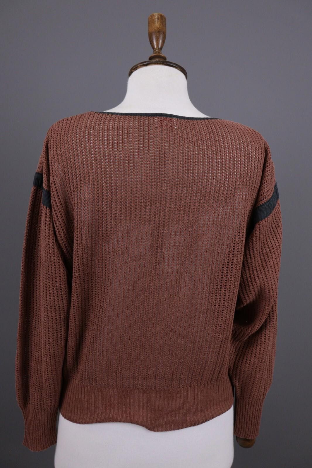 Christian Dior Monsieur Mondi Brown Knit Striped Geometric Sweater Size 36 / S Size M / US 6-8 / IT 42-44 - 9 Thumbnail