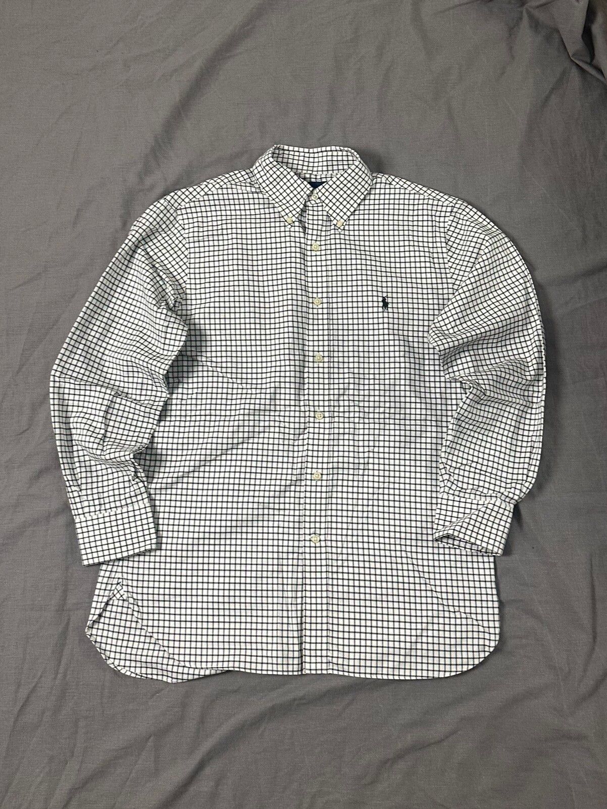 Pre-owned Polo Ralph Lauren X Vintage Polo Ralph Laurent Shirt 32/33 In Black/white
