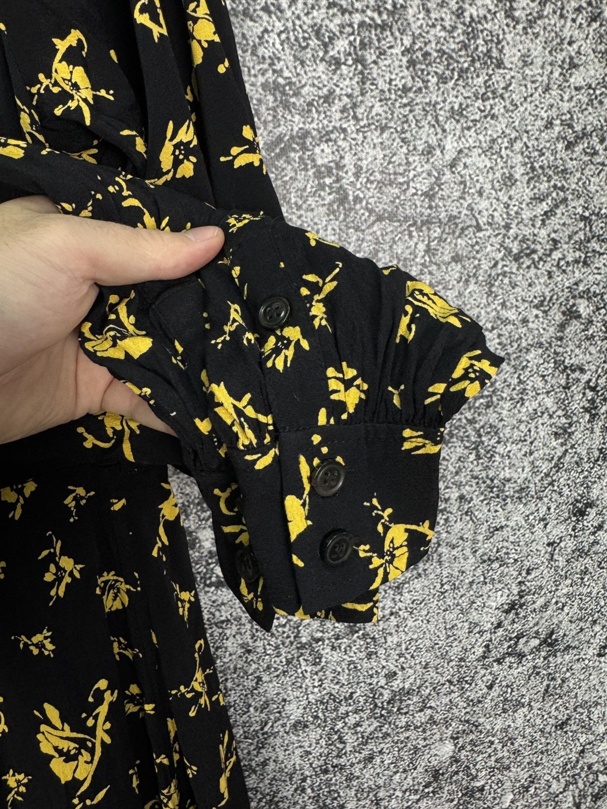 Ganni Ganni Floral Wrap Maxi Dress Viscose Long Sleeve Size 32 Size XXS / US 00 / IT 34 - 5 Thumbnail
