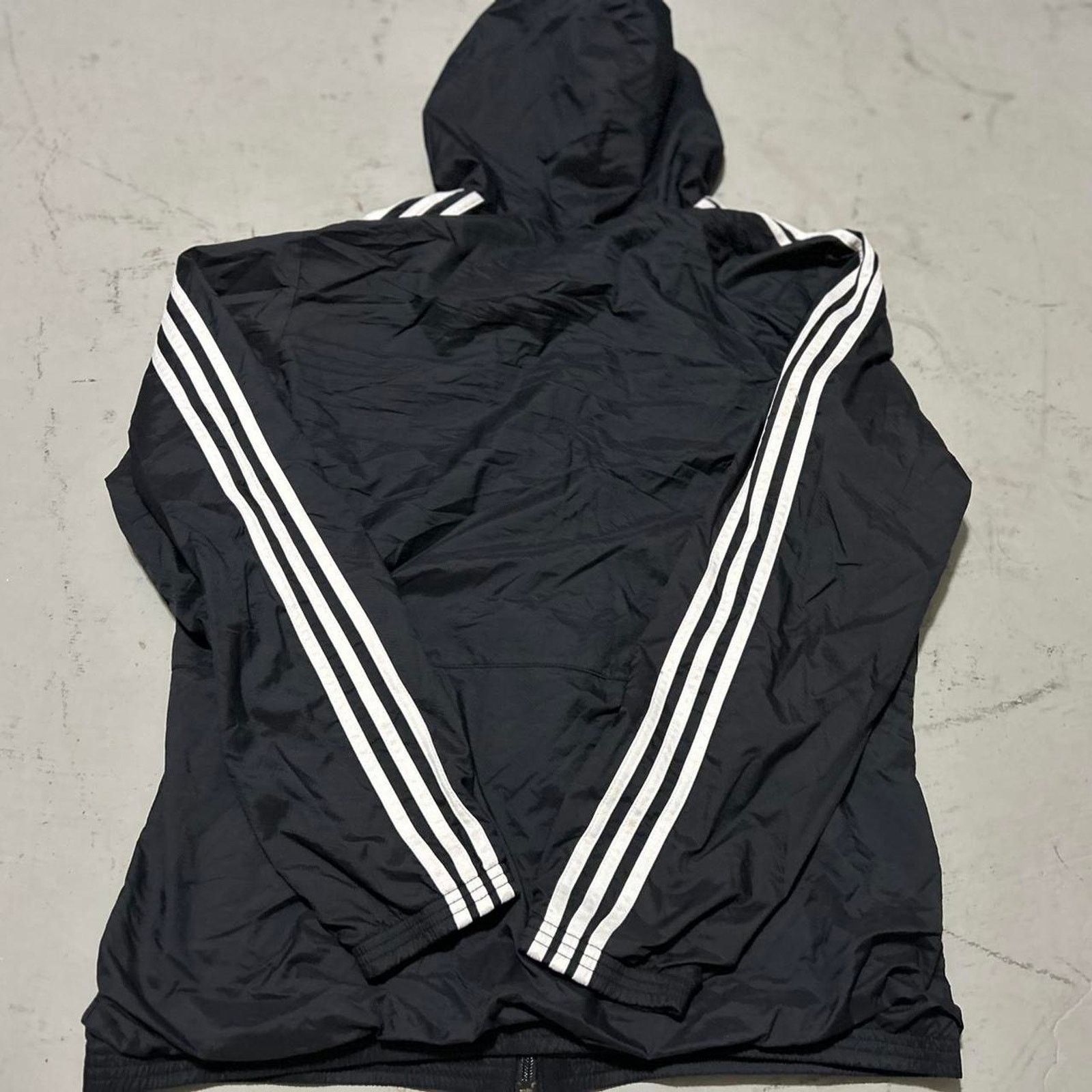 Adidas Adidas Men's Essentials 3 Stripe Full Zip Hoodie Wind Jacket Size US L / EU 52-54 / 3 - 3 Thumbnail