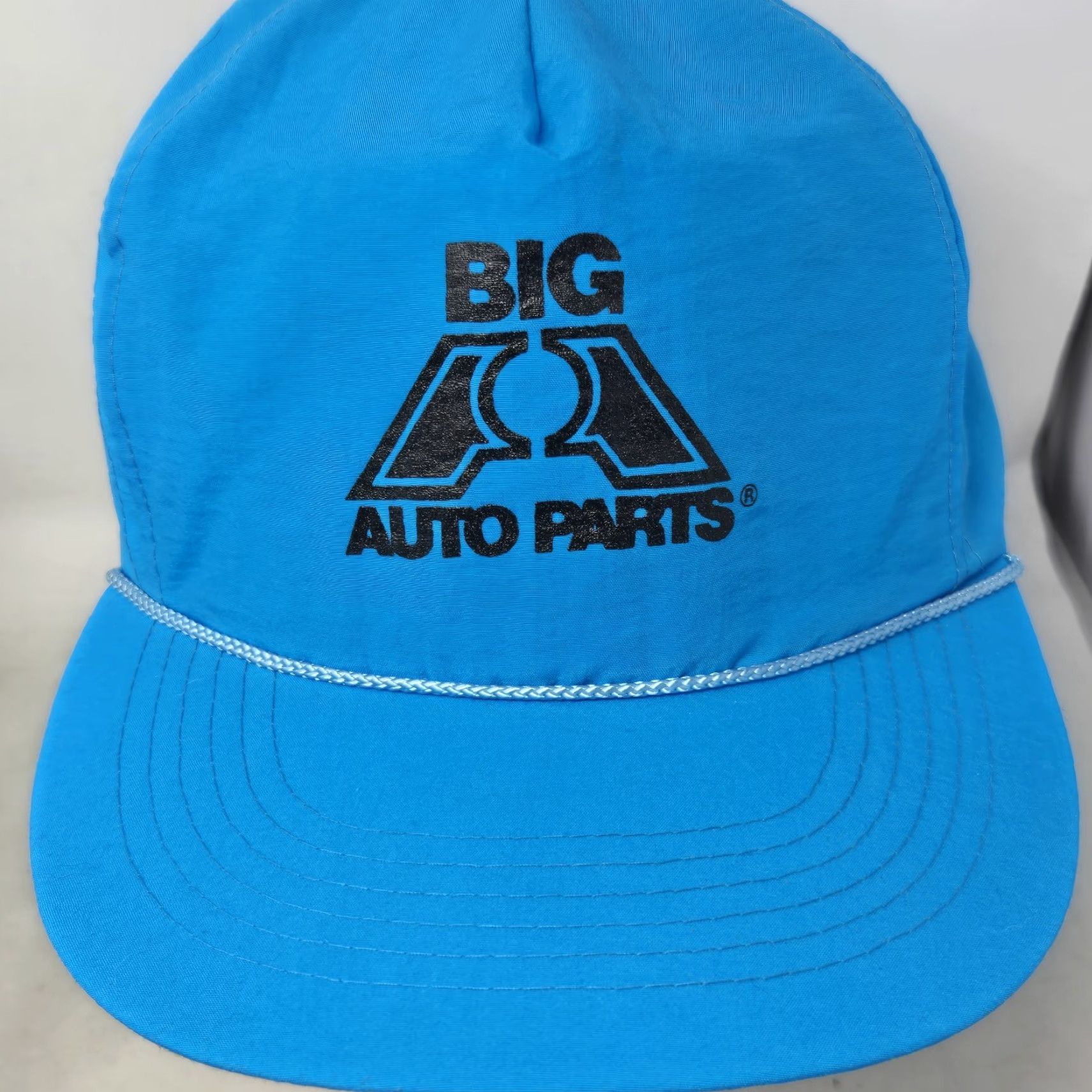 Vintage VINTAGE Big A Auto Parts Snapback Hat Blue 100% Nylon Rope Adjustable Mens Blue & White 80's 90's Size ONE SIZE - 7 Thumbnail