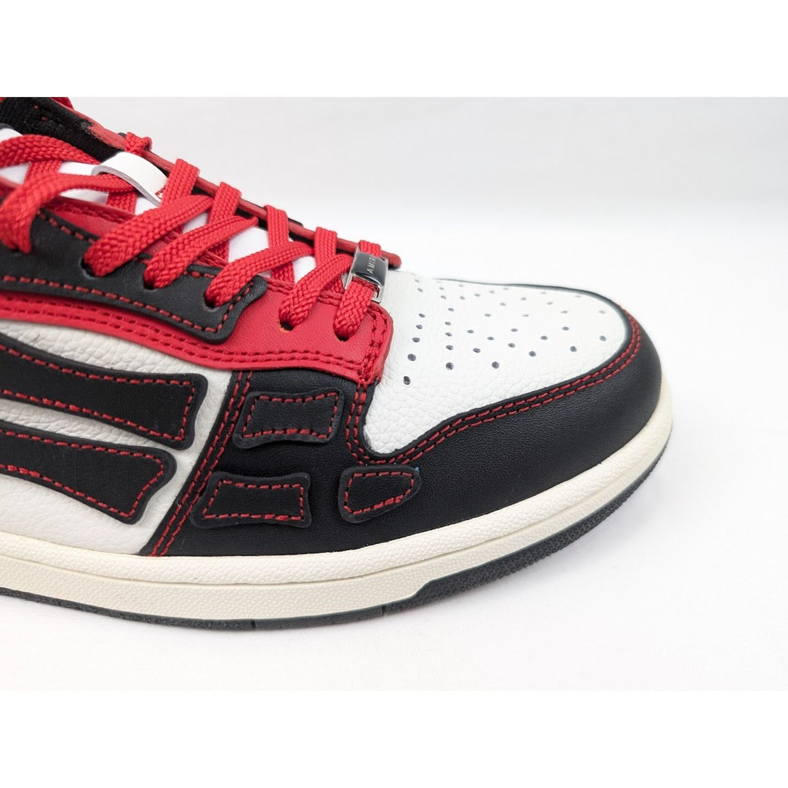 Amiri o1rshd1 Skeleton Low-Top Sneakers in Black/Red Size US 12 / EU 45 - 3 Thumbnail