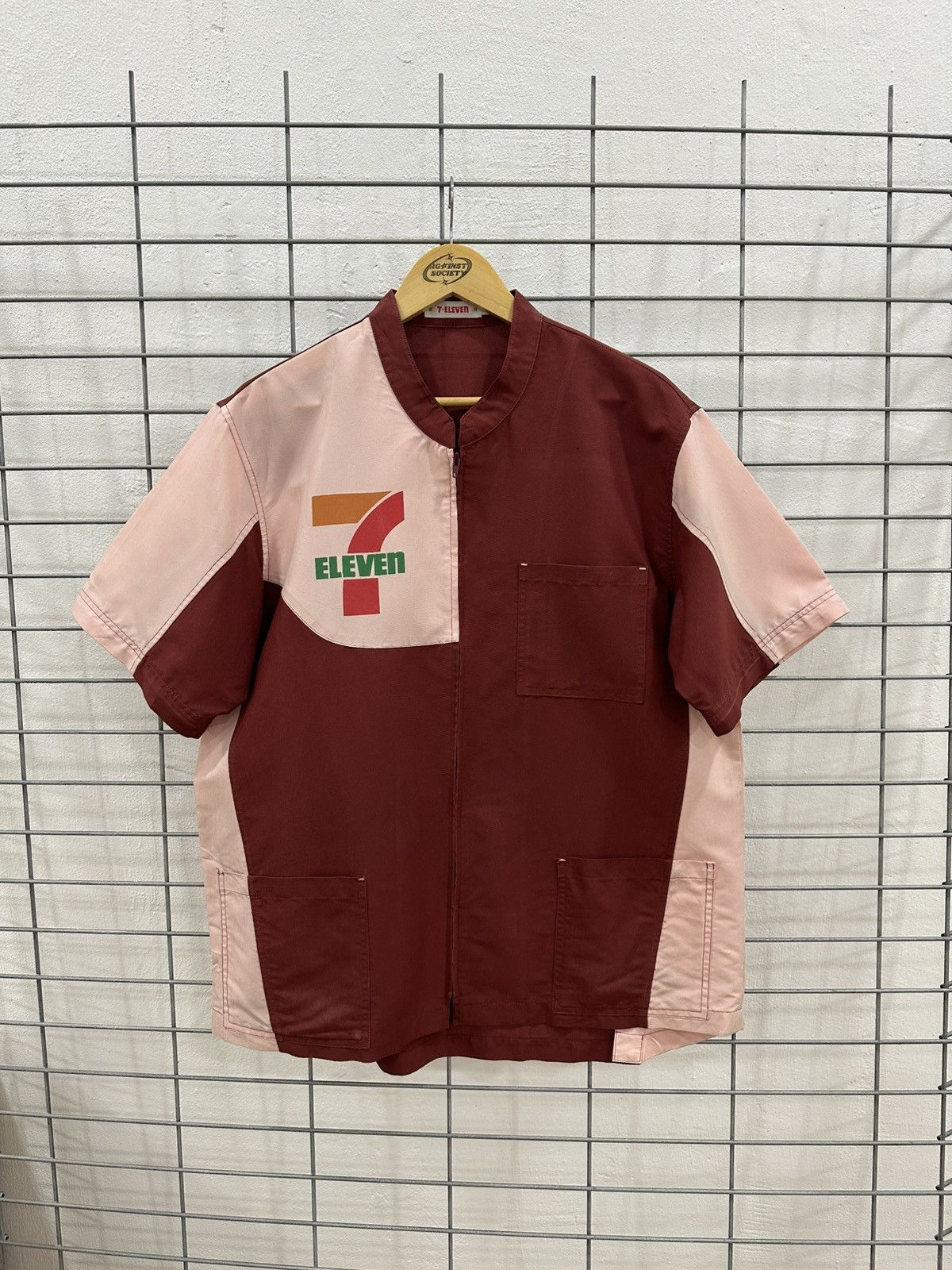 Vintage 7 Eleven 7-11 Uniform Zipper 3 Pocket Work Shirt Size US XL / EU 56 / 4 - 1 Thumbnail