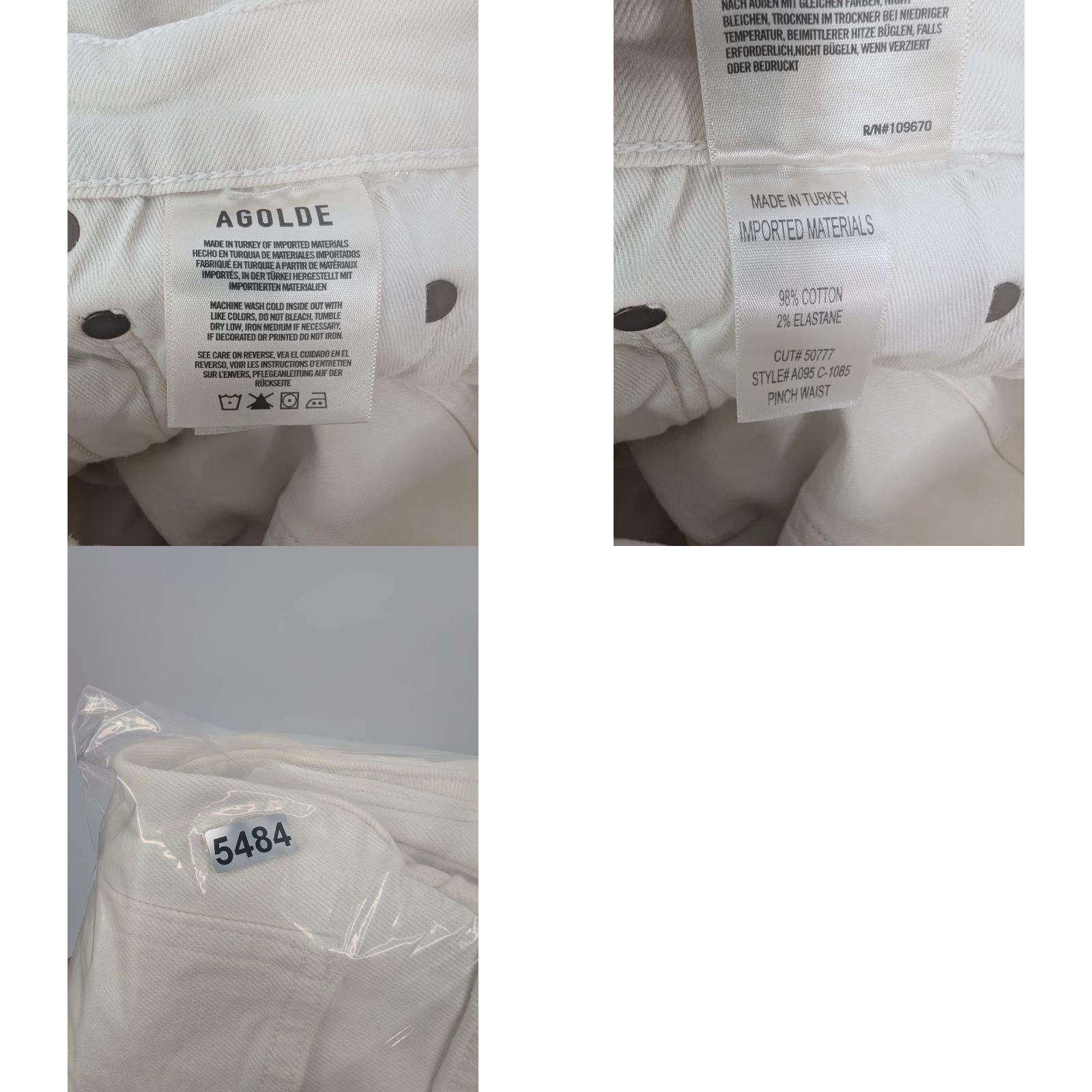 Agolde AGOLDE 90'S Pinch Waist High Waist Straight Jeans A095 C-1085 SIZE 26 Read Size 26" / US 2 / IT 38 - 9 Thumbnail