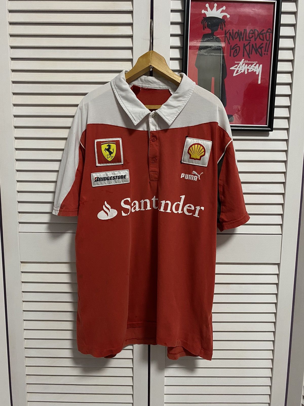 Ferrari × Puma Vintage Polo Tee Puma x Ferrari Racing Team Santander Size US M / EU 48-50 / 2 - 1 Thumbnail