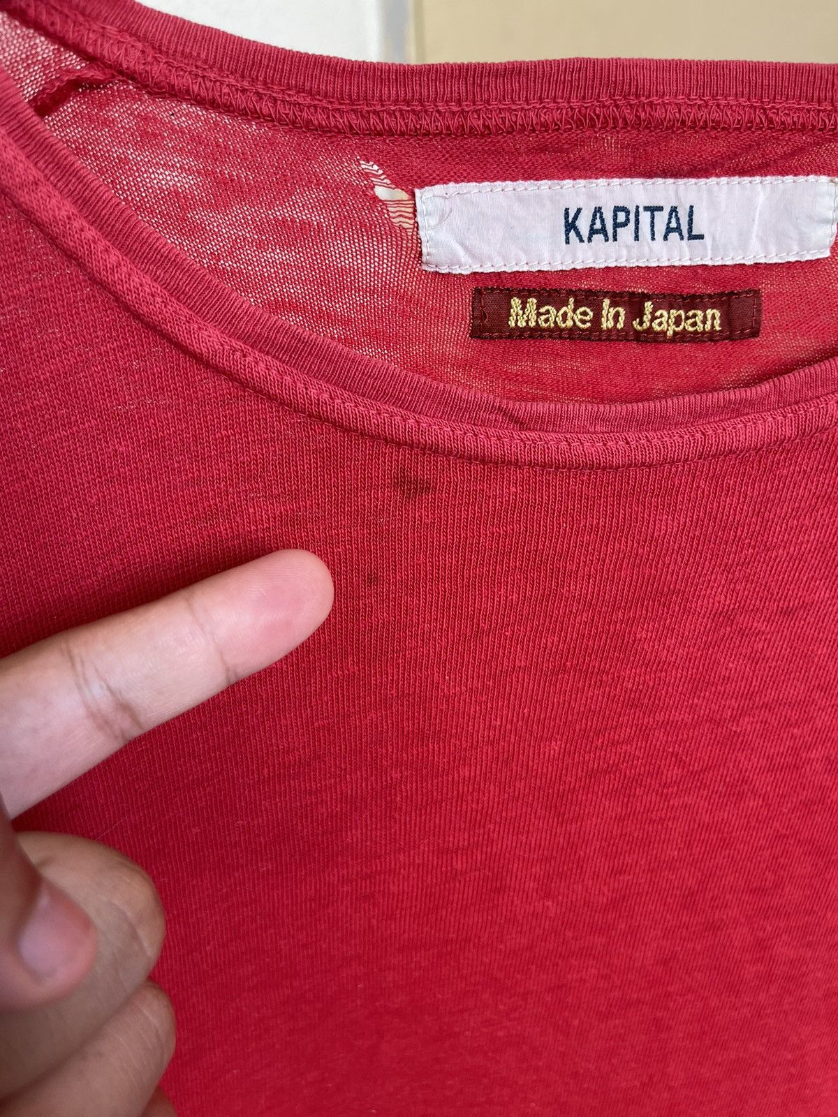 Kapital Kapital Red Cotton T Shirt Faded Size US L / EU 52-54 / 3 - 3 Thumbnail