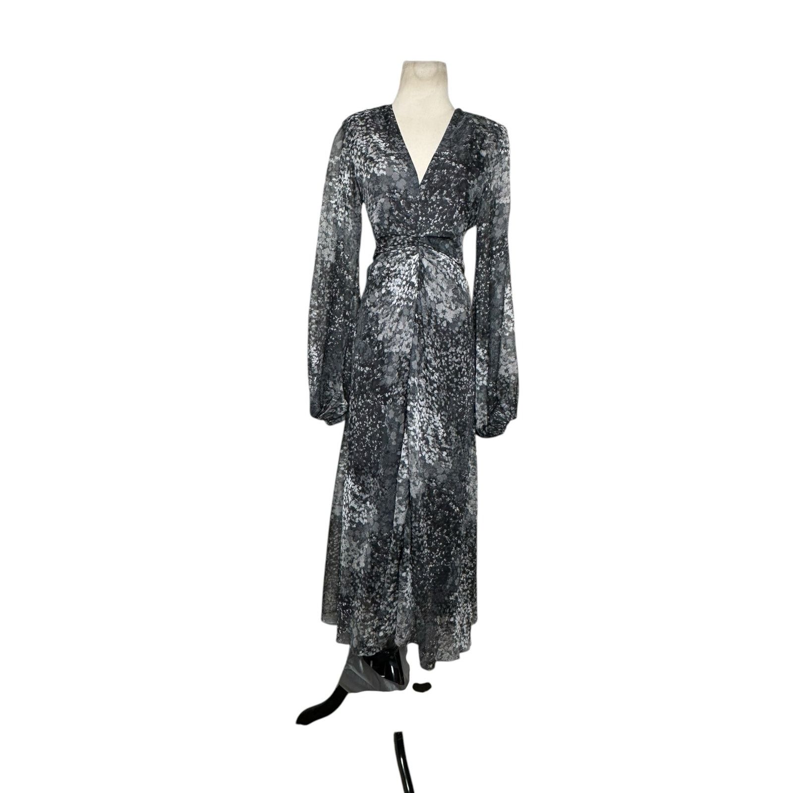 ROTATE Rotate Gray printed long sleeves midi dress size 6 Size M / US 6-8 / IT 42-44 - 14 Thumbnail