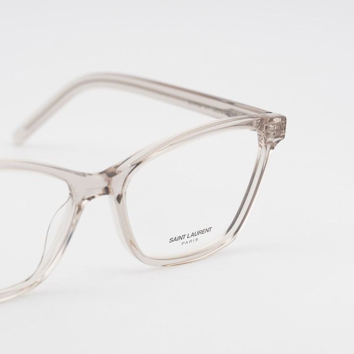 Saint Laurent Paris Saint Laurent SLM128 011 Eyeglasses Nude 56mm Square Frame Size ONE SIZE - 5 Thumbnail