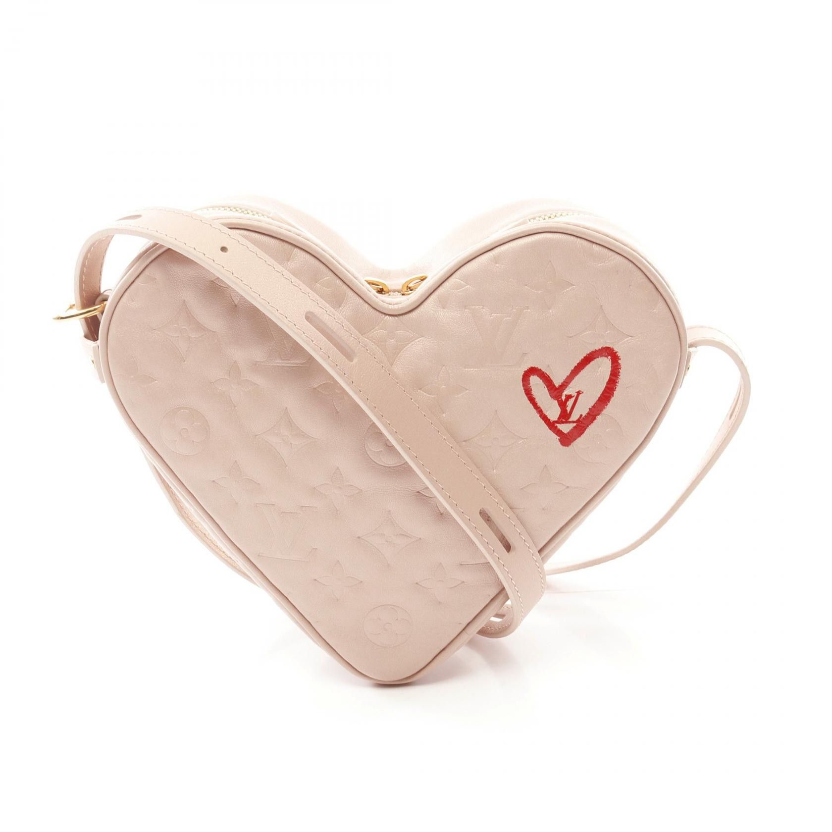 Louis Vuitton Louis Vuitton Sac Coeur Fall In Love Monogram Shoulder Bag Canvas Shoulder Bag M58738 in Pink, Women's