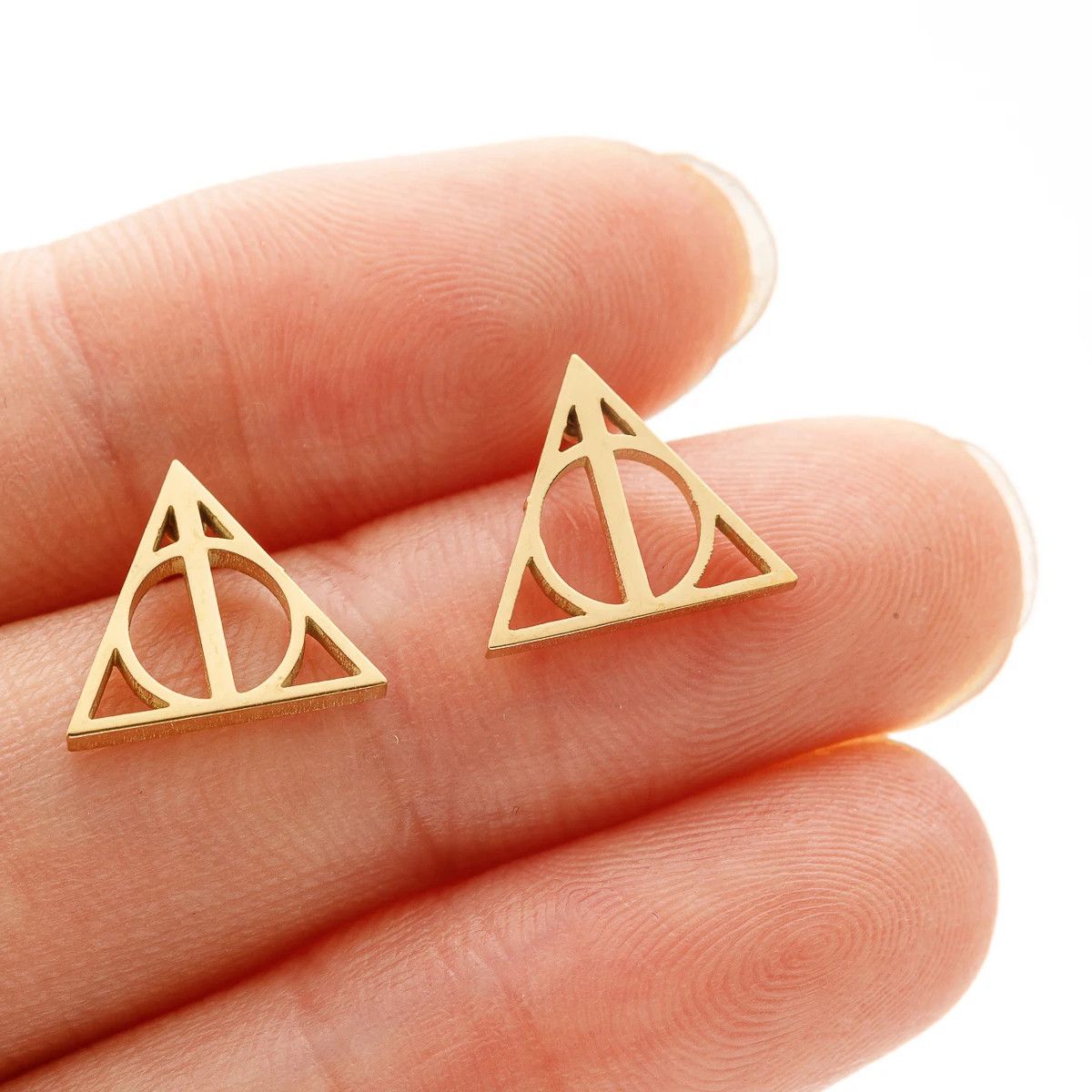 Jewelry Geometric Triangle Mini Stud Earrings Charm Earring Gift Size ONE SIZE - 2 Thumbnail
