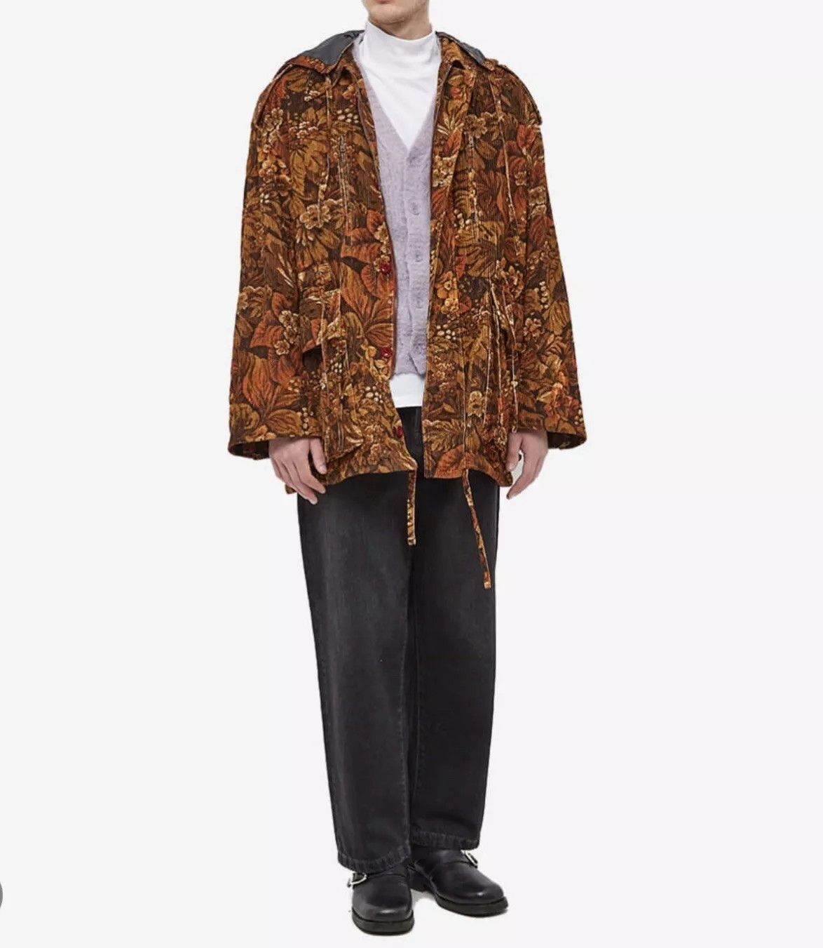 Acne Studios Acne Studios Flower print corduroy parka jacket -Size Medium Size US M / EU 48-50 / 2 - 3 Thumbnail