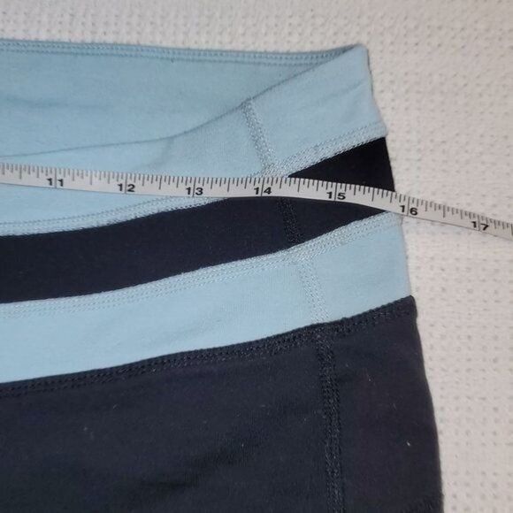 Athleta Athleta Banded Sz. L Black & Lt. Blue Flared Athletic Pants Size 31" - 6 Thumbnail