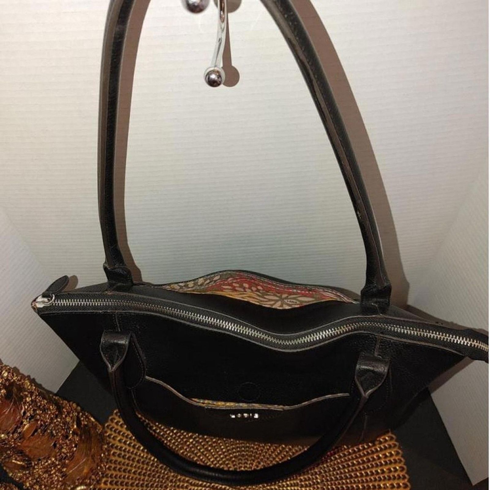 LODING Stylish LODIS Sierra Black Leather Tote Bag Size ONE SIZE - 8 Thumbnail