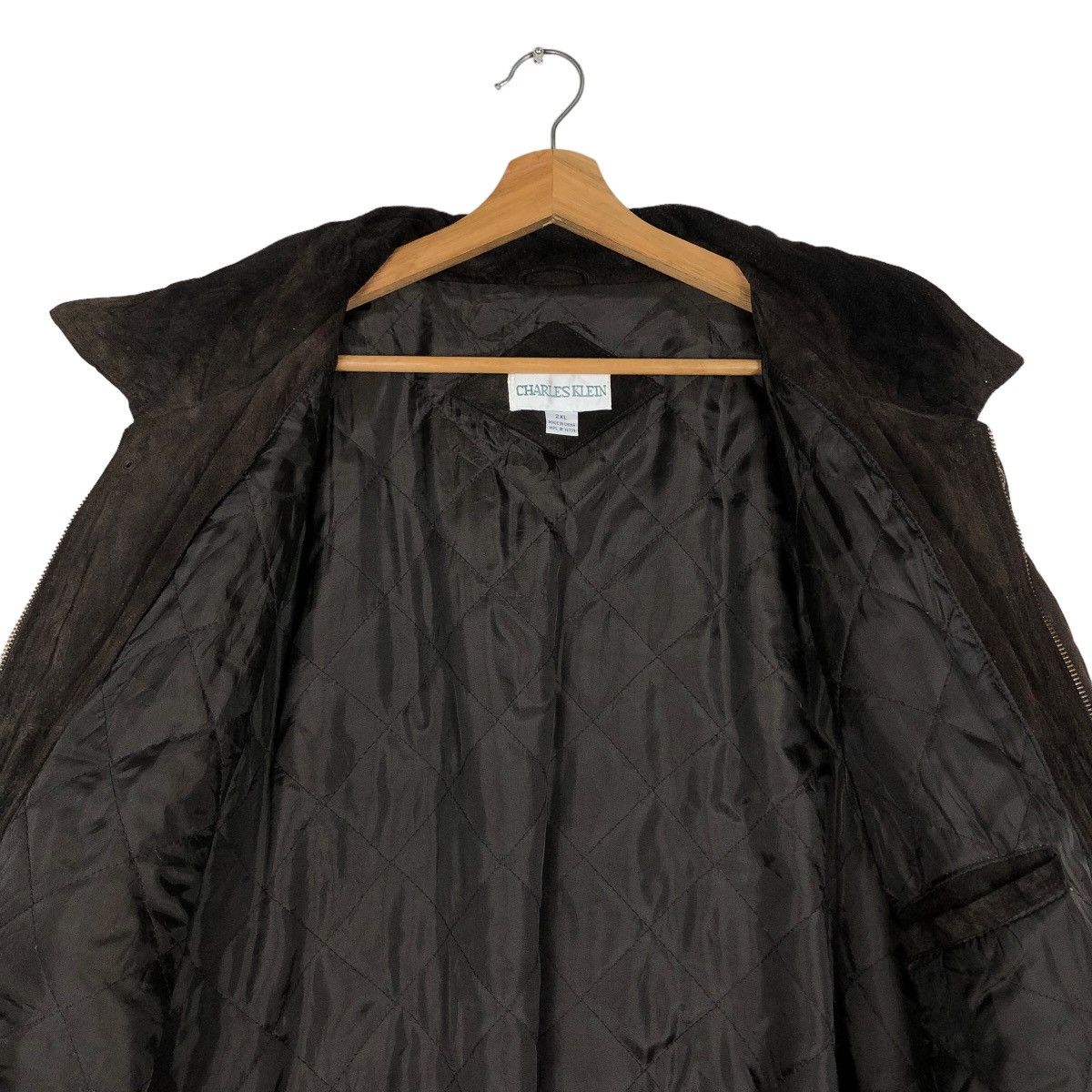 Japanese Brand 🔥Vtg Worker Leather Jacket Charles Klein Japan Made Size US XXL / EU 58 / 5 - 12 Thumbnail