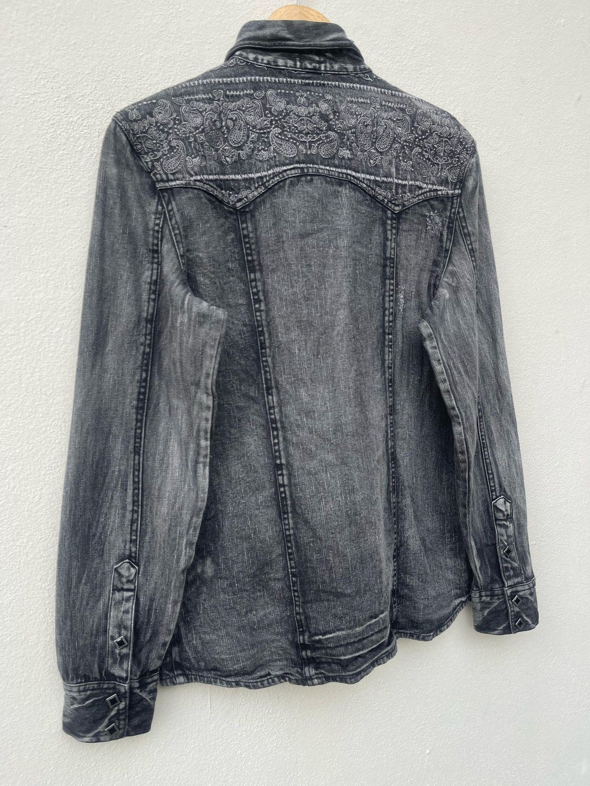 If Six Was Nine × Japanese Brand × Le Grande Bleu (L.G.B.) Semantic Design Wash Denim Western Shirt Size US S / EU 44-46 / 1 - 17 Thumbnail