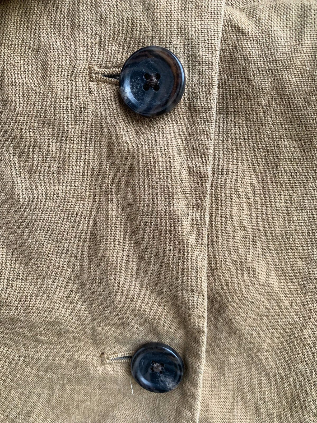 GU × Japanese Brand × Vintage Vintage Double Pockets Formal Shirt linen Materials.. Size M / US 6-8 / IT 42-44 - 8 Thumbnail