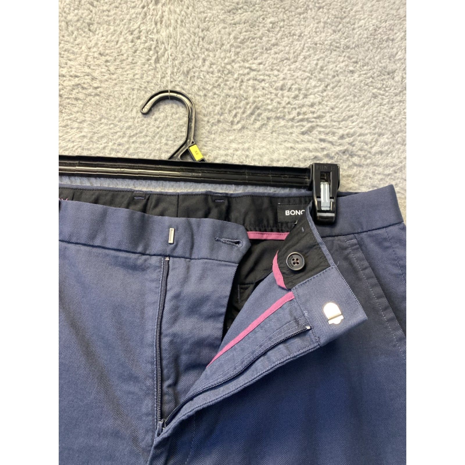 Bonobos BONOBOS Slim Dress Pants Men’s 34x30 Dusty Blue Chino Zip Flat Front Slim Tapered 30 in Inseam Casual Business Travel Men Size US 34 / EU 50 - 3 Thumbnail