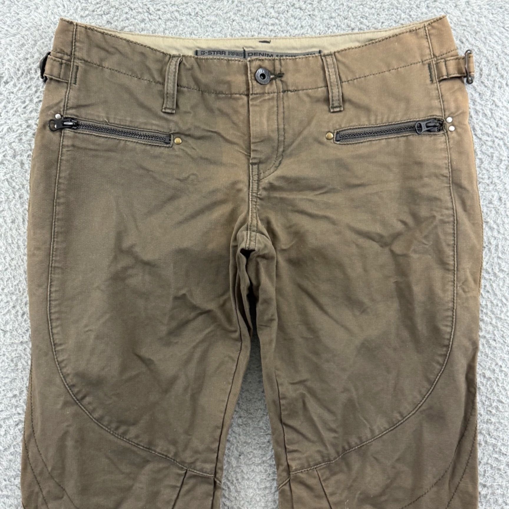 G-Star G-Star Raw Pants Mens 30x32 Brown Utility 5-Pocket Ankle Zip Grunge Y2K Straight Regular Size US 30 / EU 46 - 3 Thumbnail
