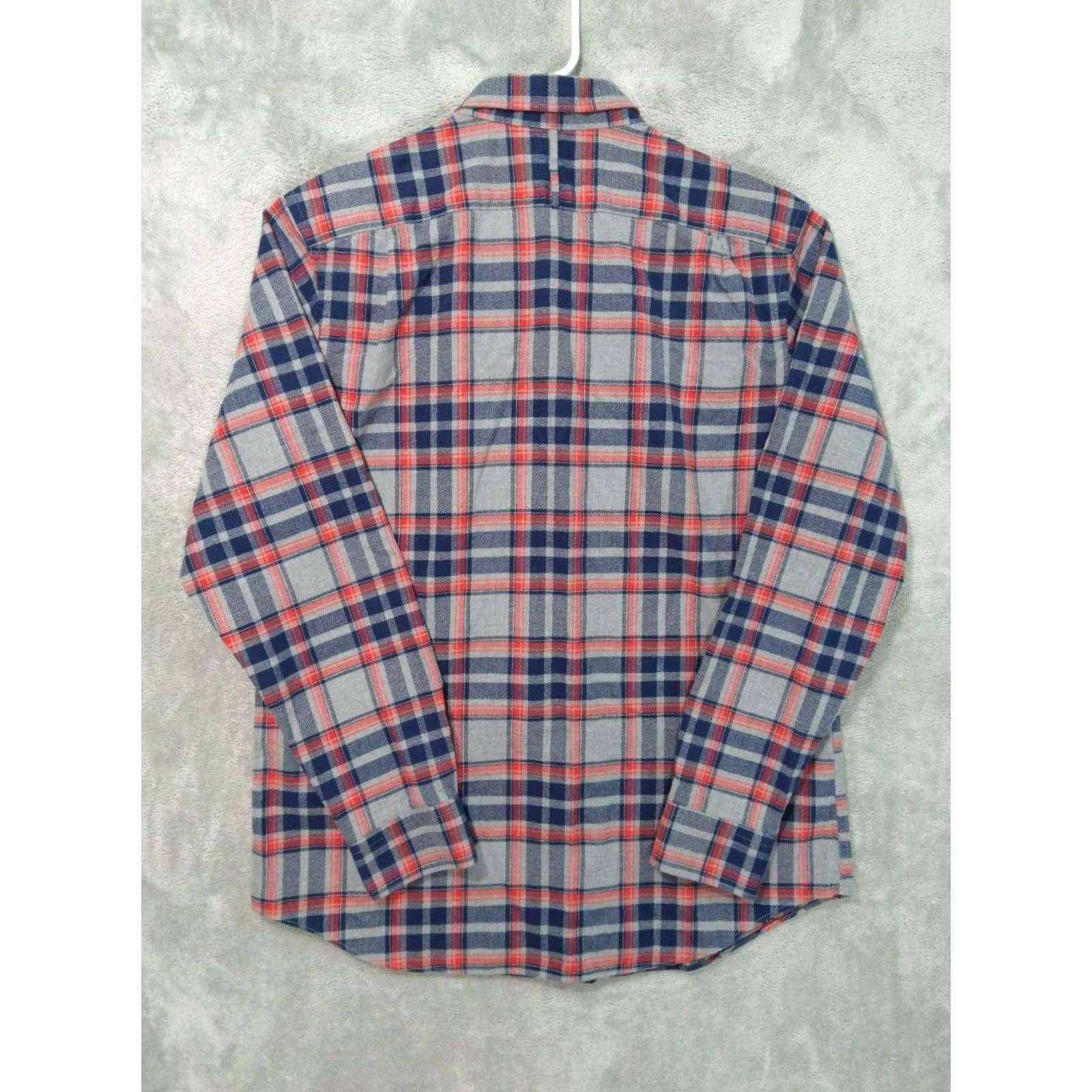 Banana Republic Banana Republic Shirt Mens L Gray Blue Plaid Flannel Long Sleeve Button Up Shirt Size US L / EU 52-54 / 3 - 2 Thumbnail