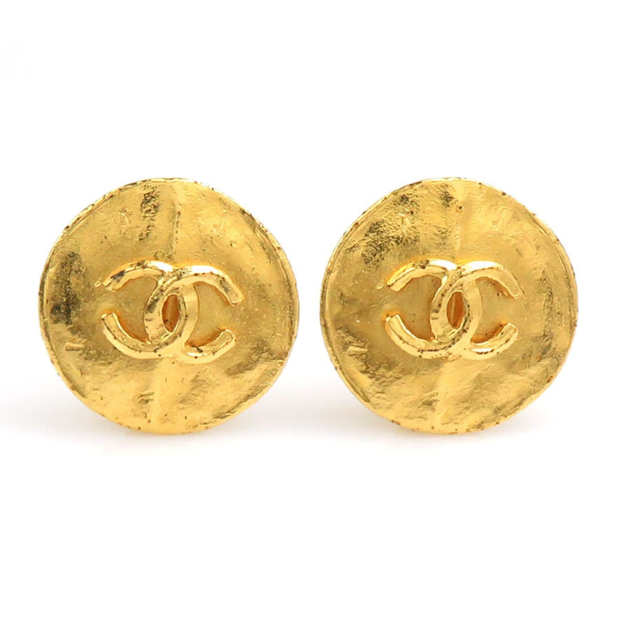 Chanel Chanel earrings, Coco Mark design, metal, gold, women's, free shipping, e61707i Size ONE SIZE - 1 Thumbnail