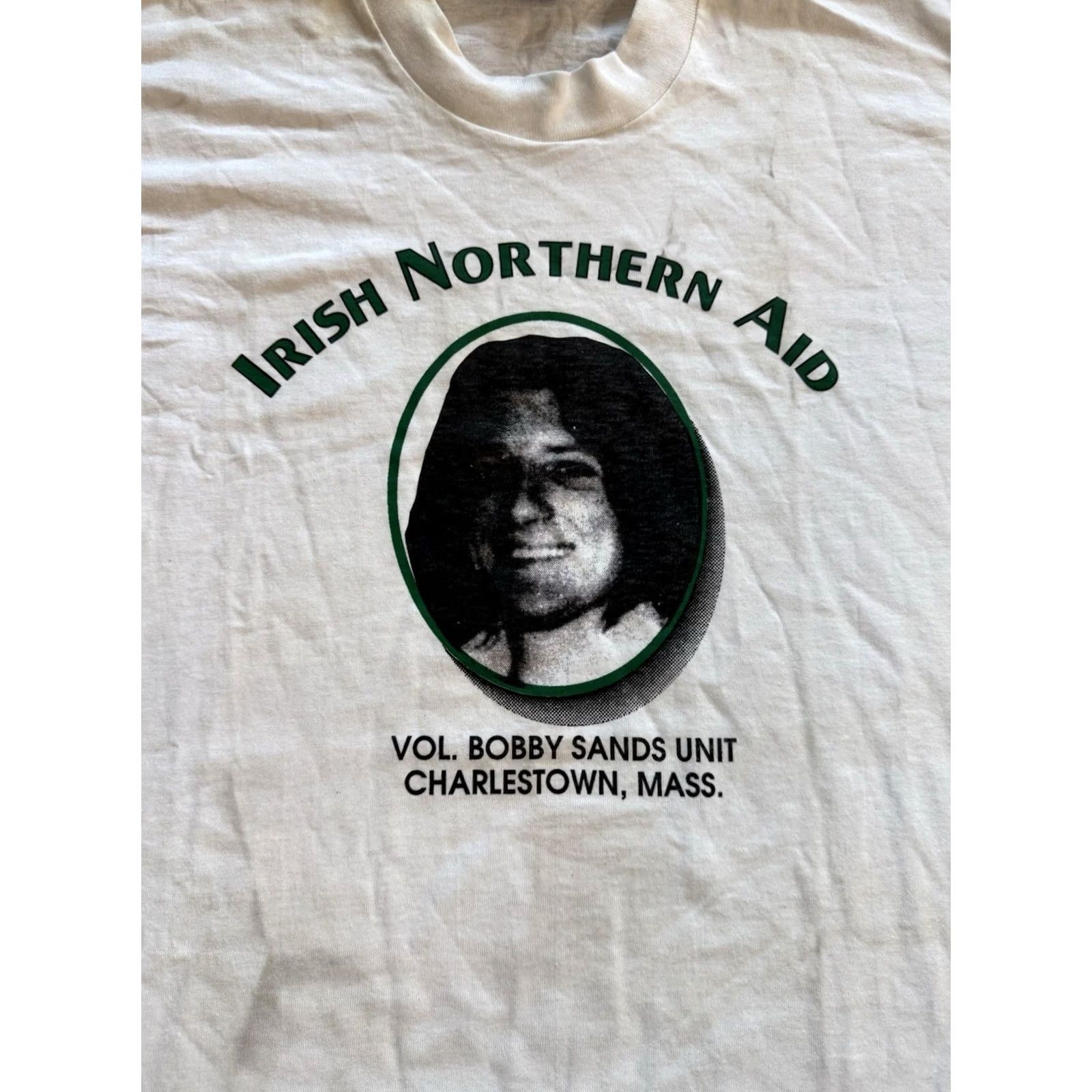 Vintage VINTAGE Bobby Sands Irish Northern Aid T Shirt L 80s Noraid The Troubles Men Size US L / EU 52-54 / 3 - 2 Thumbnail