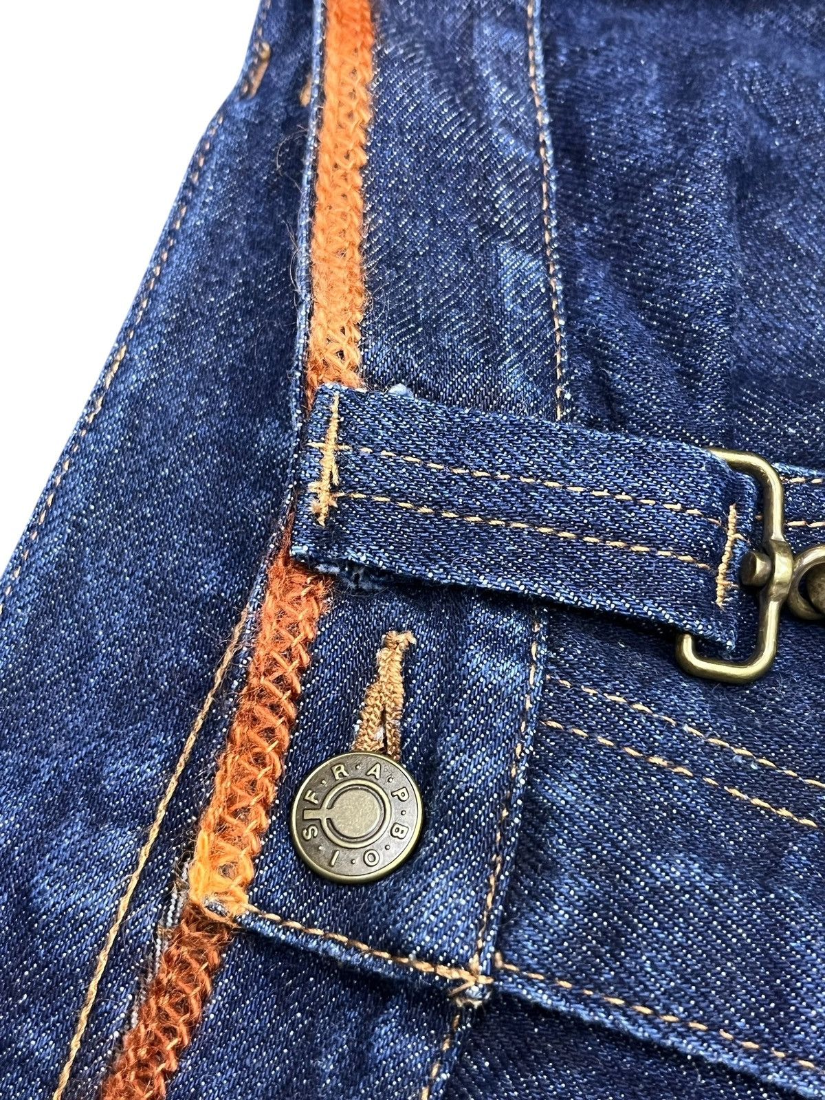Frapbois Frapbois Harajuku Suspender Jeans Y2K Street Grail Rare Size US 29 - 8 Thumbnail