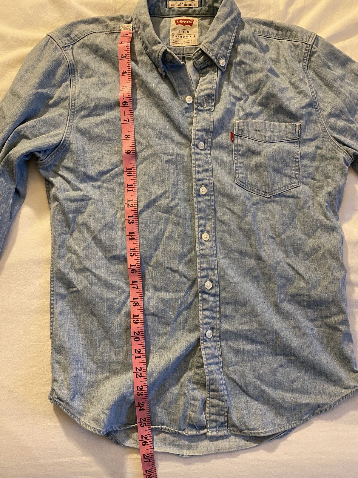 Levi's Vintage Clothing Levis Light Wash Denim Button Up Shirt Size US S / EU 44-46 / 1 - 4 Thumbnail