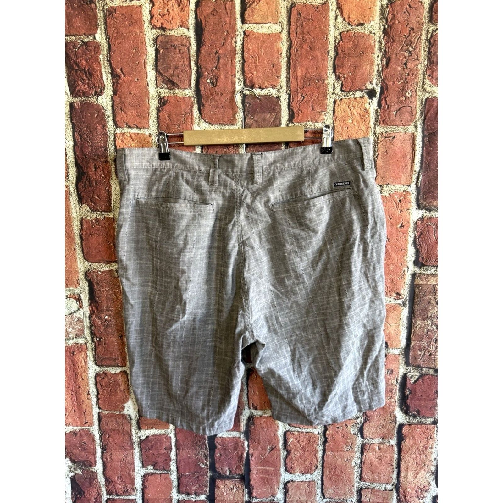 Quiksilver Quiksilver Mens Gray Chino Plaid Shorts 40 Regular Active Y2K Men’s Shorts Plaid Gray 40 Mens Size US 40 / EU 56 - 2 Thumbnail