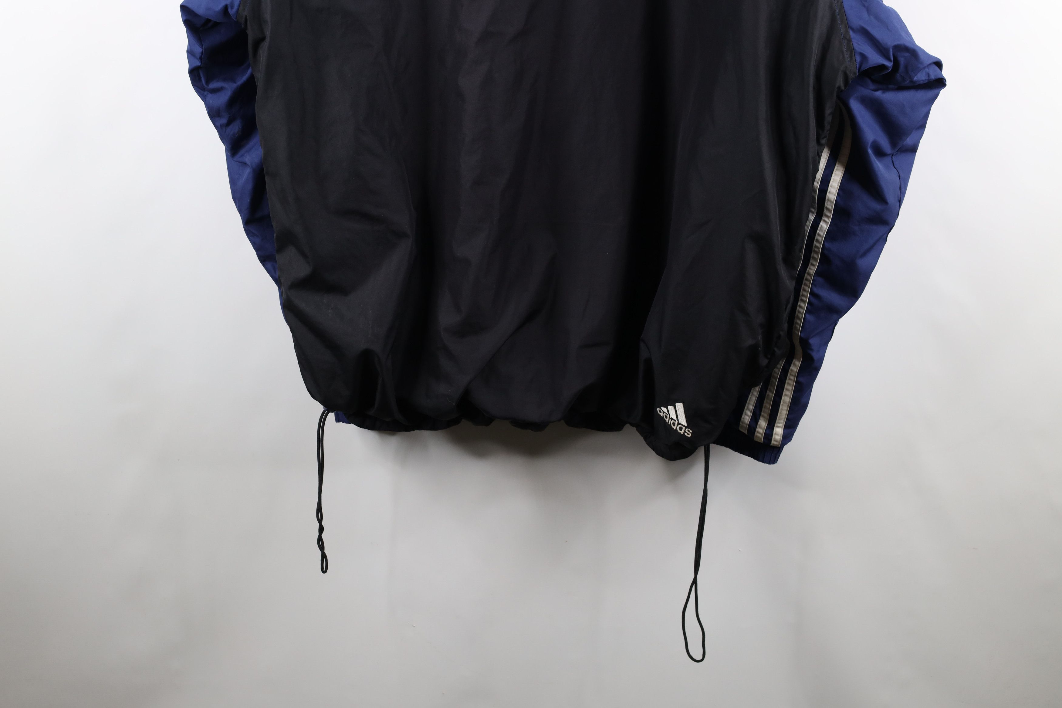 Adidas × Vintage Vintage Adidas Striped Spell Out Hooded Puffer Jacket Size US XXL / EU 58 / 5 - 17 Thumbnail