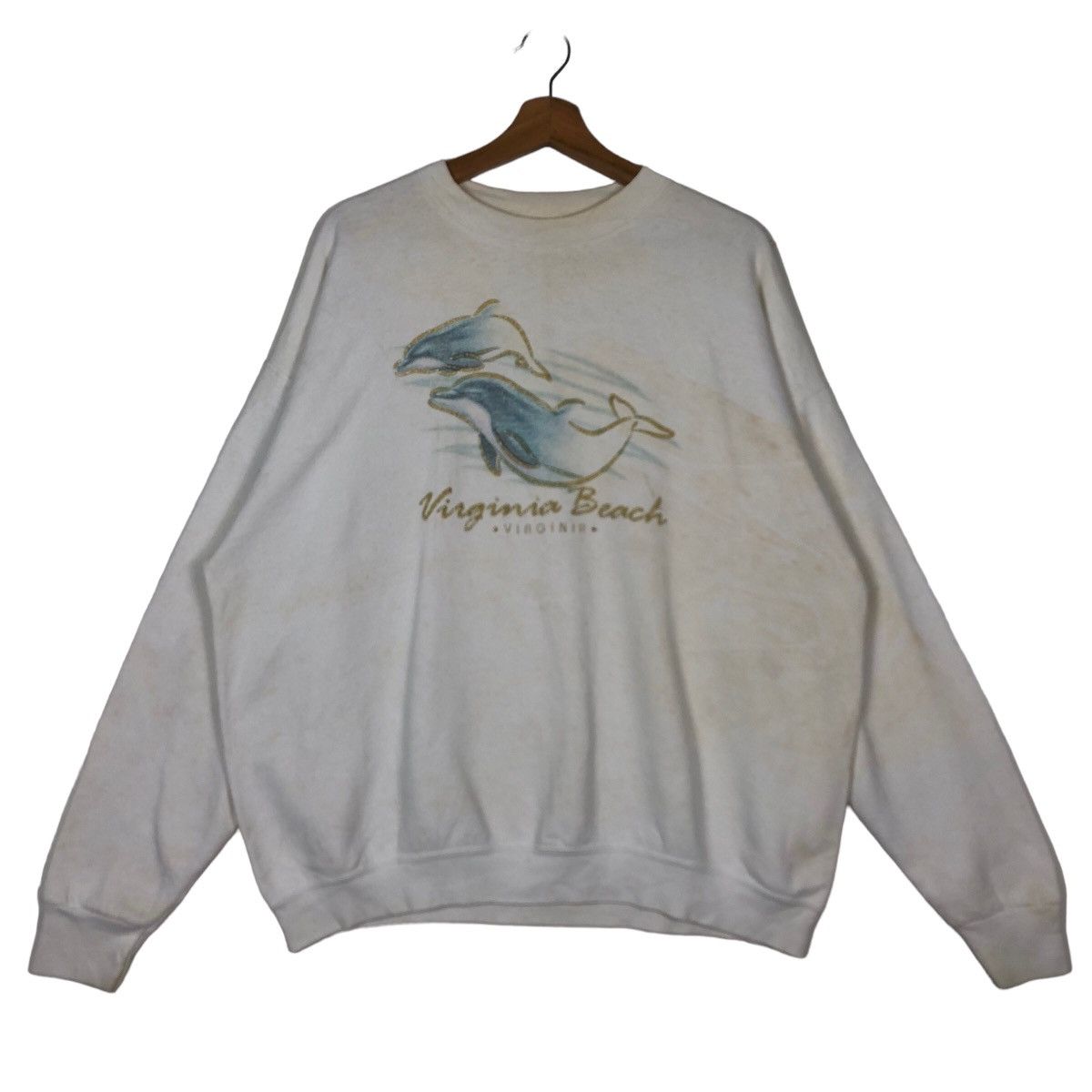 Japanese Brand 🔥90’s Vintage Sweatshirt Crewneck Virginia Beach Big Logo Size US M / EU 48-50 / 2 - 1 Thumbnail