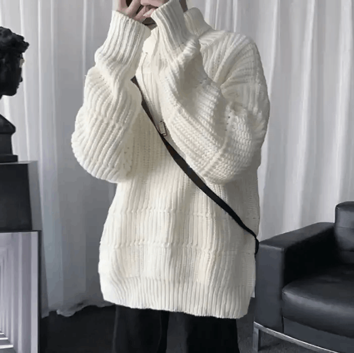 Japanese Brand × Vintage Turtle Neck - Style Streetwear Knitted Sweatshirt Size US M / EU 48-50 / 2 - 1 Thumbnail