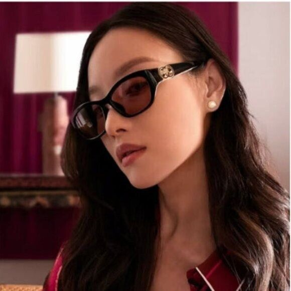Gucci Gucci GG1826SK 003 Sunglasses Burgundy Geometric Frame Size ONE SIZE - 2 Thumbnail