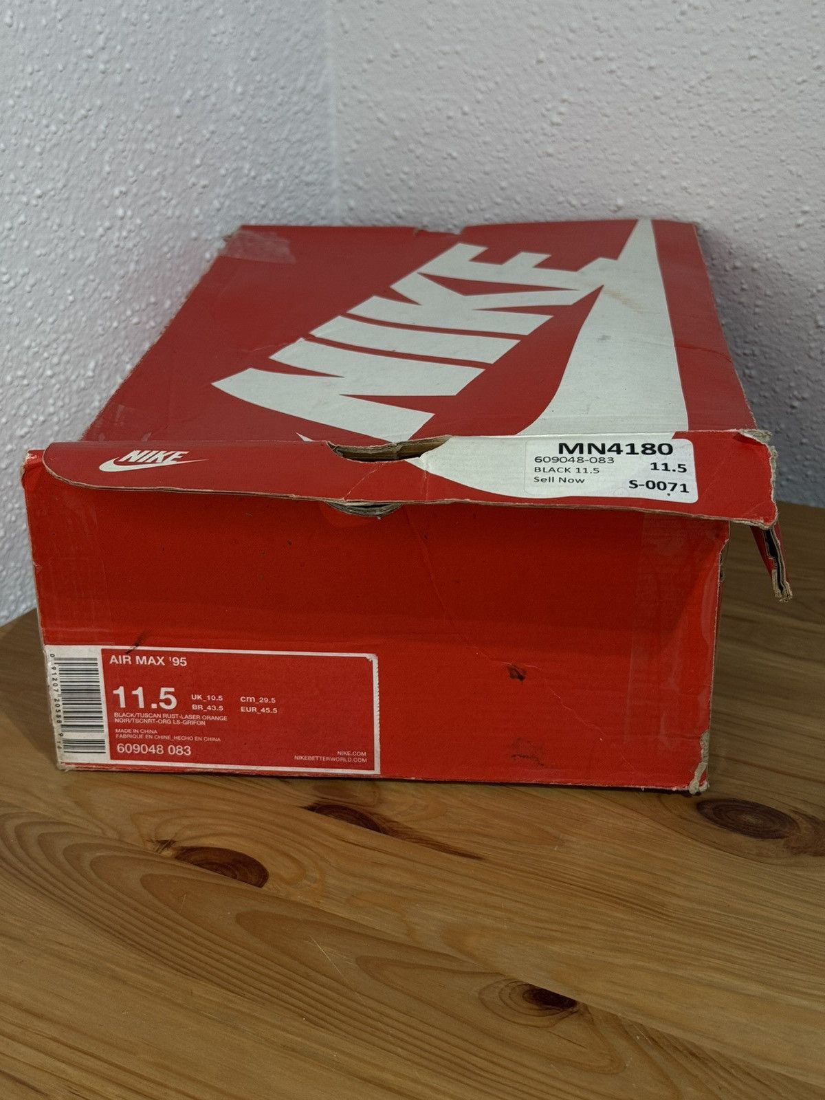 Nike Nike Air Max 95 Black Tuscan Rust Laser Orange Size US 11.5 / EU 44-45 - 8 Thumbnail