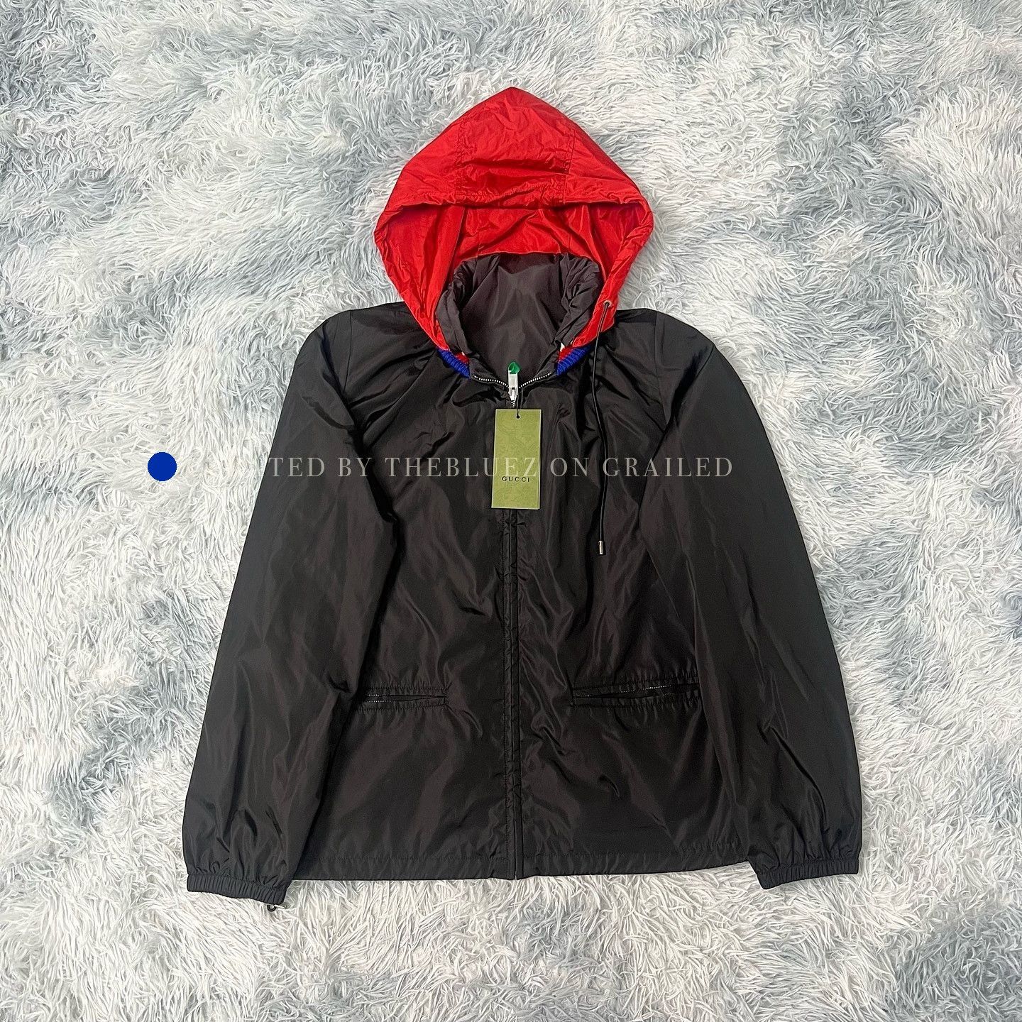 Gucci Black Hooded Jacket with Logo Print Size US M / EU 48-50 / 2 - 1 Preview