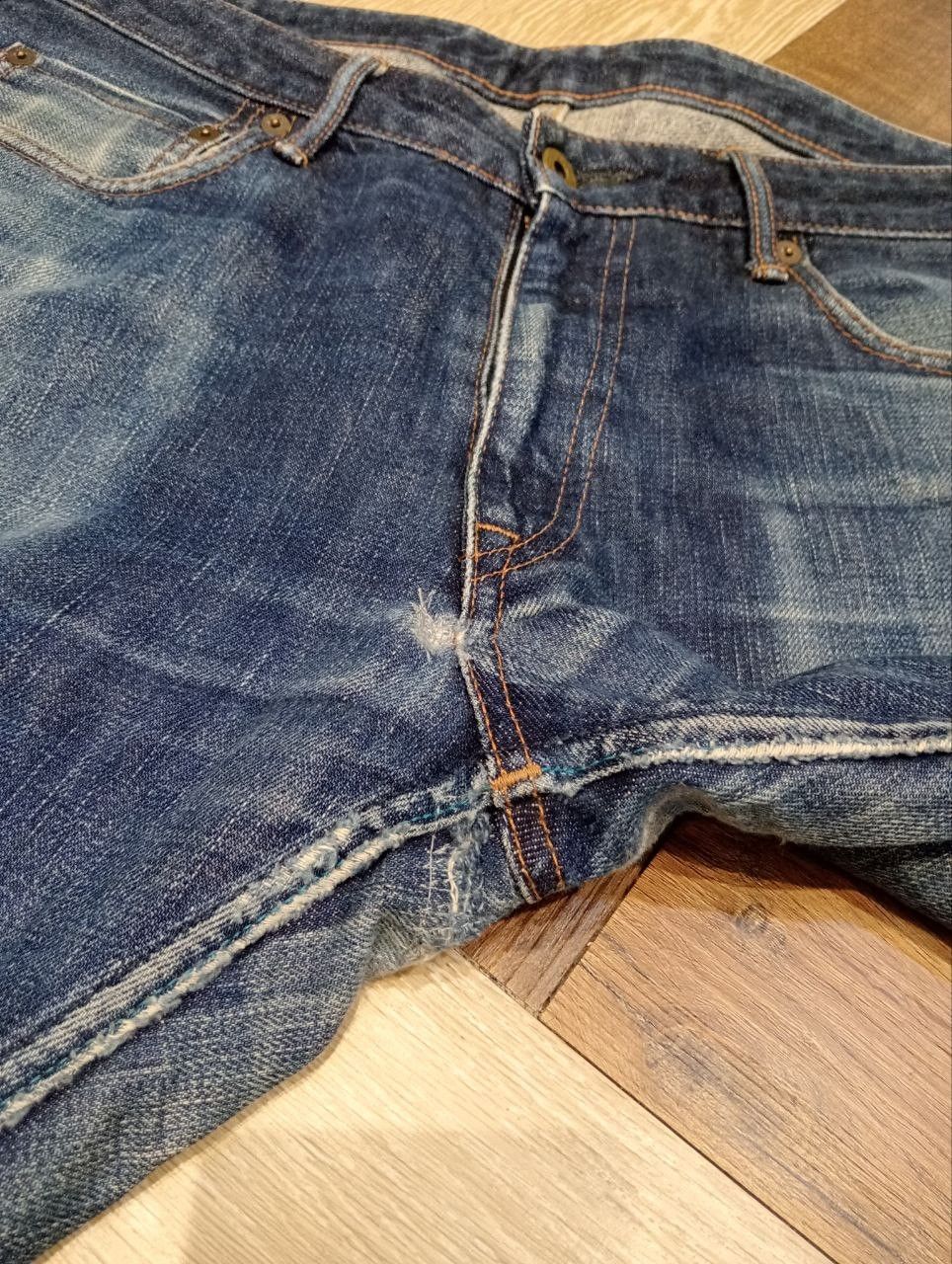 Japan Blue JAPAN BLUE DENIM BLUE SELVEDGE DISTRESSED PANTS Size US 34 / EU 50 - 5 Thumbnail