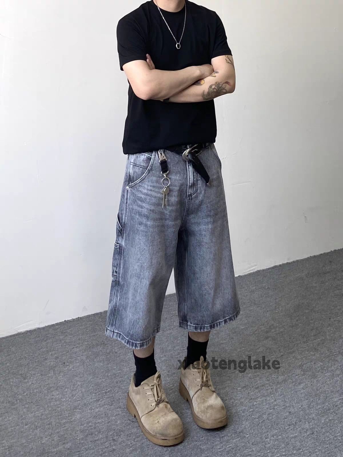 zx faded distressed wide Leg loose hiphop y2k shorts
