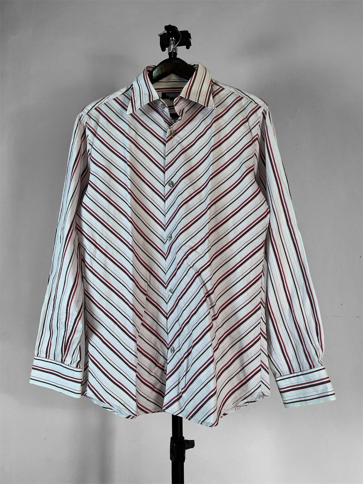 Tornado Mart Tornado Mart Striped Shirt Size US L / EU 52-54 / 3 - 1 Thumbnail