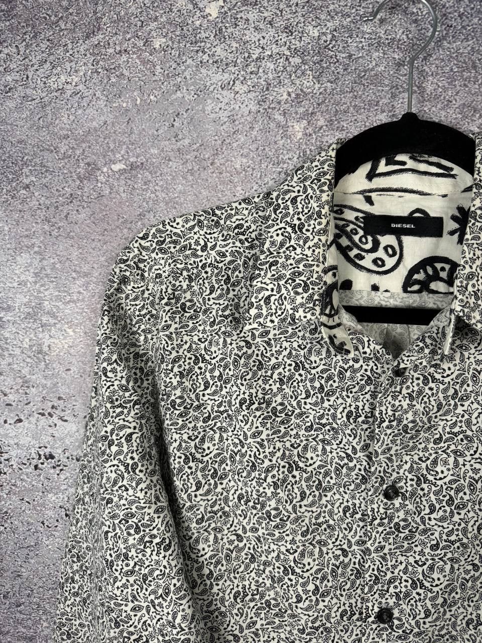 Diesel DIESEL Men's Shirt Black Crazy Pattern Long Sleeve Medium Size US M / EU 48-50 / 2 - 3 Thumbnail