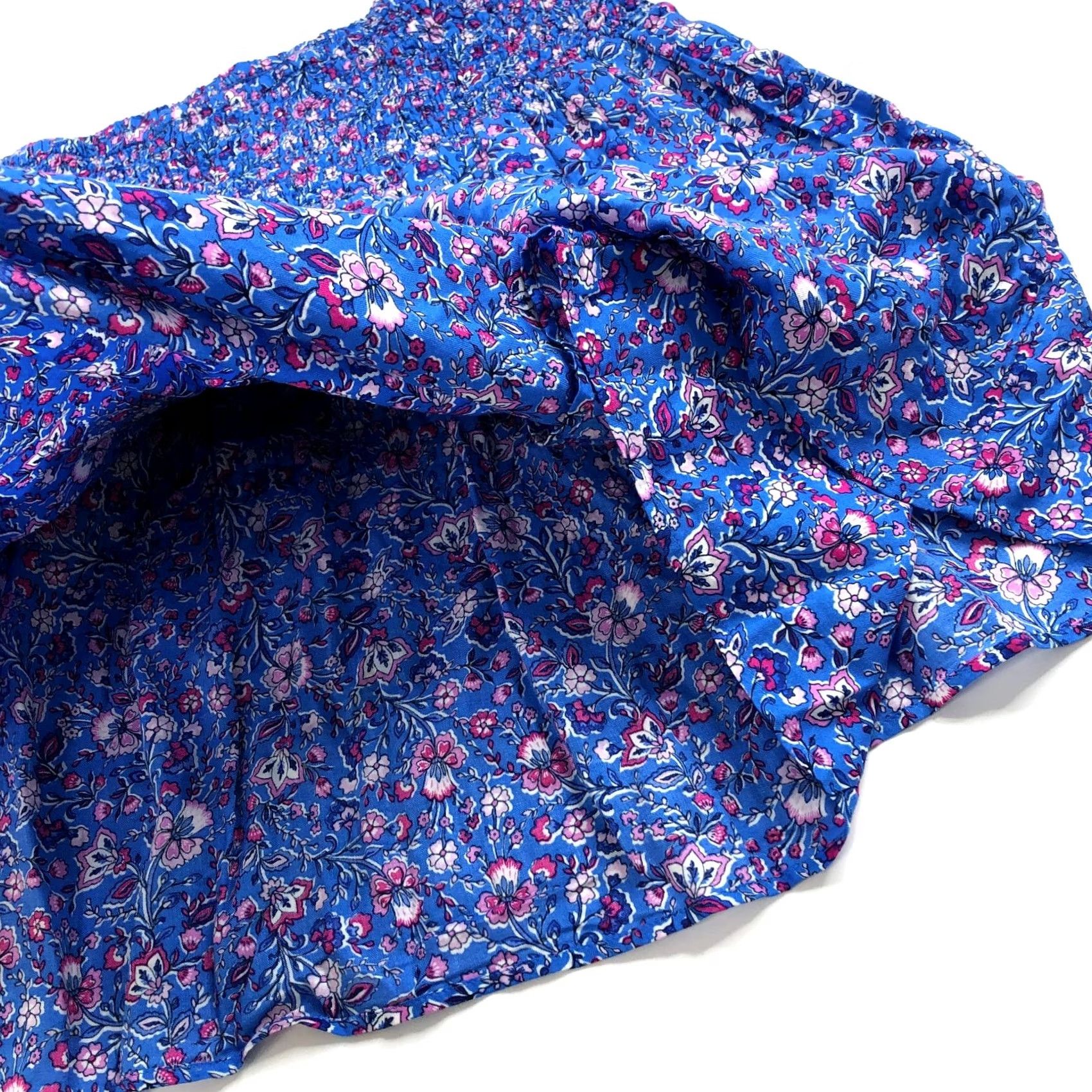 J. Jill J.Jill Skirt (PL) Pull On Elastic Mini Floral All Over Print Blue - Cotton, 100% - Short, Women's, Petite, Casual/Travel, Machine Washable Size 36" / US 14 / IT 50 - 7 Thumbnail