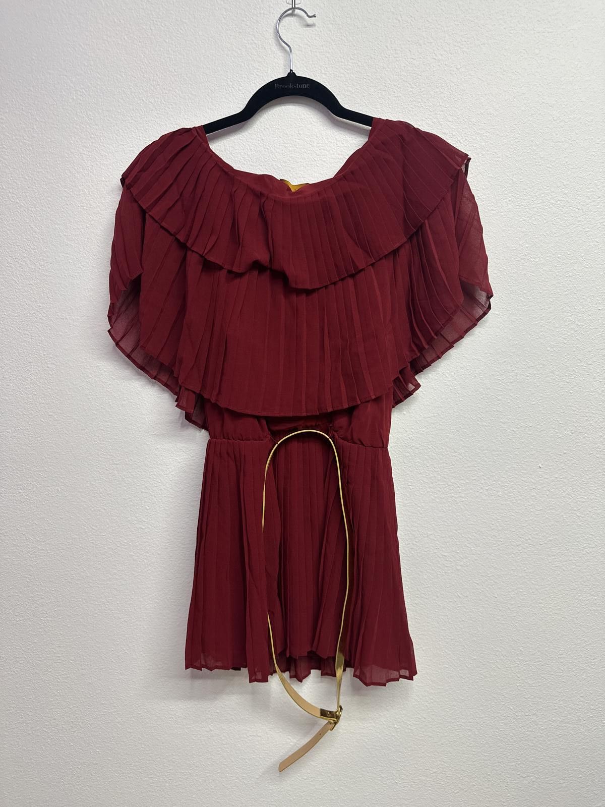 Imran Potato IMAN 1X Elegant Pleated Ruffle Dress Size XL / US 12-14 / IT 48-50 - 4 Thumbnail