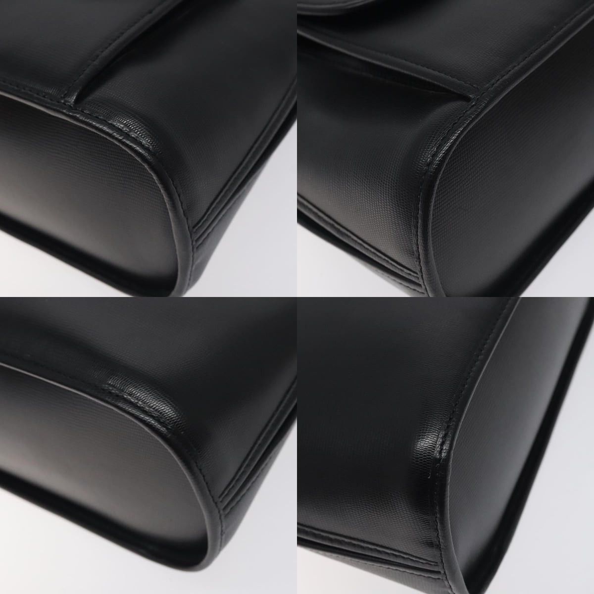 Celine CELINE Hand Bag Leather Black Gold Size ONE SIZE - 10 Thumbnail