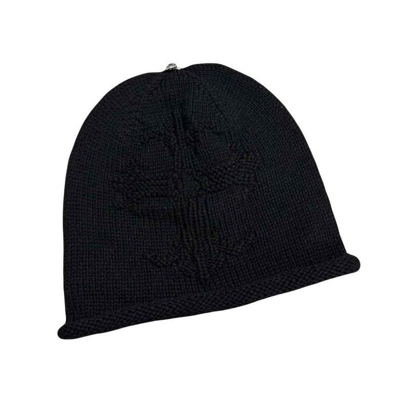 Chrome Hearts Chrome Hearts Hand Woven Cross Cashmere Beanie Black Size ONE SIZE - 1 Thumbnail