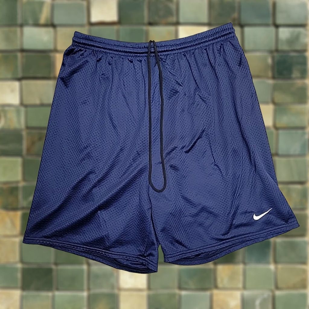 Nike VINTAGE Nike Shorts Mens XL Blue Training Running Drawstring Elastic Waist Retro Y2K Size US 36 / EU 52 - 1 Thumbnail